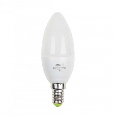 Лампа светодиодная PLED-ECO-C37 5Вт свеча 4000К бел. E27 400лм 230В JazzWay 2855329A