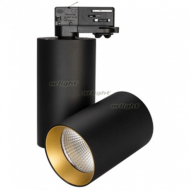Светильник SP-POLO-TRACK-TURN-R85-15W Warm3000 (BK-GD, 40 deg) (Arlight, IP20 Металл, 3 года)