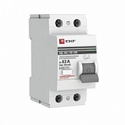 Выключатель дифференциального тока (УЗО) 2п 63А 30мА тип AC ВД-100 (электромех.) PROxima EKF elcb-2-63-30-em-pro