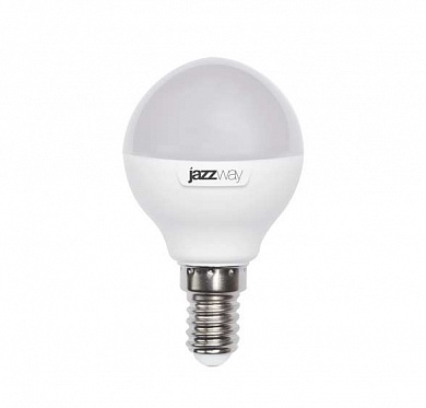 Лампа светодиодная PLED-SP G45 9Вт шар 5000К холод. бел. E14 820лм 230В JazzWay 2859600A