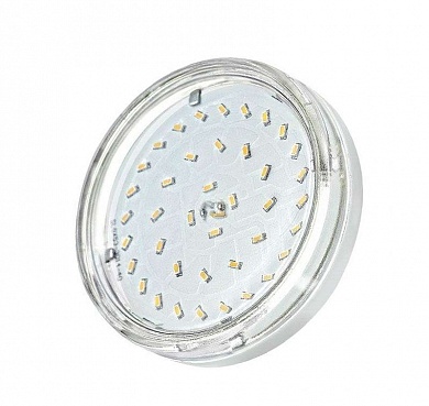 Лампа светодиодная PLED-ECO-GX53 6Вт таблетка 3000К CLEAR тепл. бел. GX53 510лм 230В JazzWay 2851970