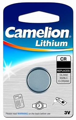 Элемент питания литиевый CR CR2016 BL-1 (блист.1шт) Camelion 3068