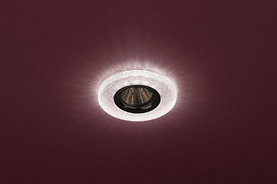 Светильник DK LD1 PK декор со светодиод. подсветкой GU5.3 220В 50Вт роз. ЭРА Б0018776